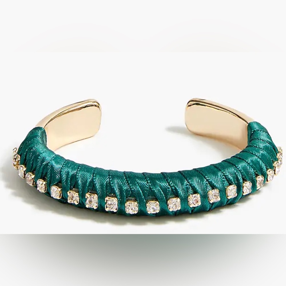 NWT J Crew Ribbon-wrapped cuff bracelet Sz M/L